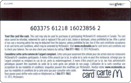 McDonald's Cards Collection - Canada - Arch Gift Card - 2013 - 010.jpg