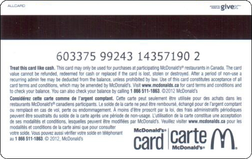 McDonald's Cards Collection - Canada - Arch Gift Card - 2012 - 008.jpg