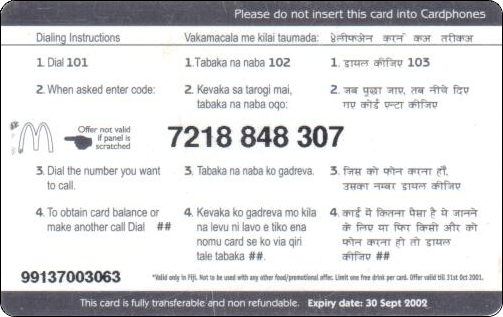 McDonald's Cards Collection - Fiji - 02.jpg