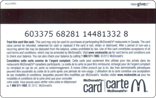 McDonald's Cards Collection - Canada - Arch Gift Card - 2012 - 004.jpg