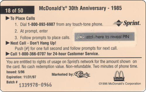 McDonald's Cards Collection - USA - Sprint - 0318 - 2.jpg