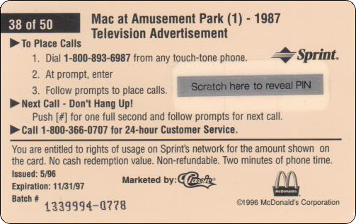 McDonald's Cards Collection - USA - Sprint - 0338 - 2.jpg